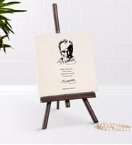 BK Gift Kişiye Özel Atatürk Öğretmen Şovaleli Doğal Taş-2 (Beyaz)