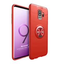 Microsonic Samsung Galaxy S9 Plus Kılıf Kickstand Ring Holder Kırmızı