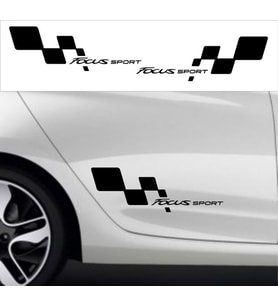 Focus  Bayraklı Yan kapı Sticker Yapıştırma Etiket