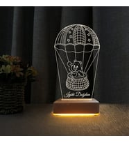 Balonlu Doğum Günü Hediyesi Gece Lambası İyiki Doğdun Yazılı Lamba (Sarı)