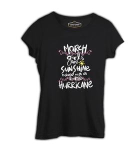 March Girls Siyah Kadın Tshirt