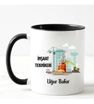 İnşaat Teknikeri Kupa Bardağı Siyah