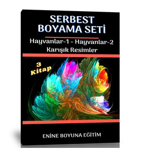 Çocuklar İçin Serbest Boyama Kitap Seti (3 Kitap)