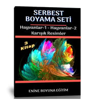 Çocuklar İçin Serbest Boyama Kitap Seti (3 Kitap)
