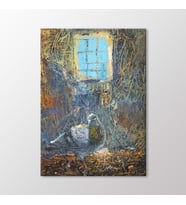 Arty Tablo Yalnız Güvercin Tablo (Karışık)