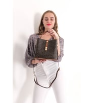Just Polo Kahverengi-Taba Kadın Kilit Detaylı Omuz Çantası 6222098