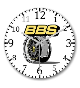 Bmw Bbs Duvar Saati Bombeli Gercek Cam