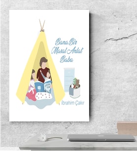 BK Gift Kişiye Özel Babalar Günü Temalı Kanvas Tablo  50x70cm 30671