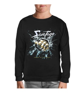 Savatage - Power of the Night Siyah Çocuk Sweatshirt