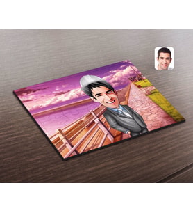BK Gift Kişiye Özel Erkek Mühendis Karikatürlü Ahşap Puzzle-1