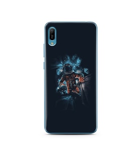 Uzay Boşluğu Tasarım Süper Şeffaf Silikon Telefon Kılıfı Huawei Y6 2019