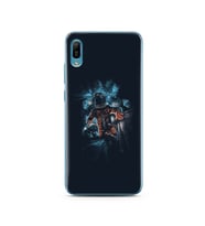 Uzay Boşluğu Tasarım Süper Şeffaf Silikon Telefon Kılıfı Huawei Y6 2019