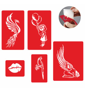 Melekler Korusun Şablon Seti Tattoo SPREYSİZ