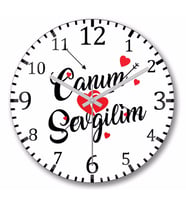 Canım Sevgilim Duvar Saati Bombeli Gercek Cam