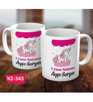 Kişiye Özel İsimli Unicorn Hediye Kupa Bardak