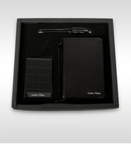BK Gift Kişiye Özel 336 Siyah Defter Kalem Kartvizitlik Set, Yeni İş Hediyesi, Ofis Hediyesi, Arkadaşa Hediye