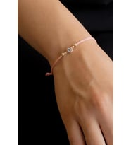 Pembe İpli Nazar Bileklik (Sarı)