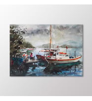 Arty Tablo Suluboya Tekneler Tablo (Karışık)