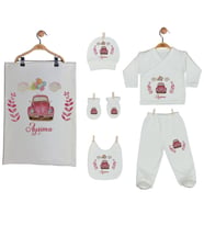 Pia Baby GL 2010 İsme Özel Arabalı Battaniye Zıbın Set