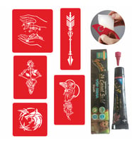 Doğruluk Sembolleri Kına Dövme ve Şablon Seti Tattoo