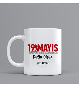 19 Mayıs Temalı  Hediye Kupa Bardak Kişiye Özel Hediye W7
