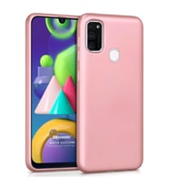 Microsonic Matte Silicone Samsung Galaxy M21 Kılıf Rose Gold
