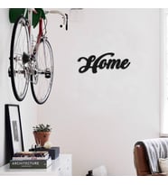 CajuArt Dekoratif MDF Home Ev Ahşap Duvar Dekoru Duvar Yazı Tablo (Siyah)
