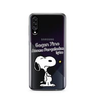Snoopy Tasarımlı Süper Şeffaf Silikon Telefon Kılıfı Samsung A30s