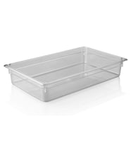 Plastport Kırılmaz Şeffaf Gastronom Küvet 1/1-100 (Siyah-Gri)