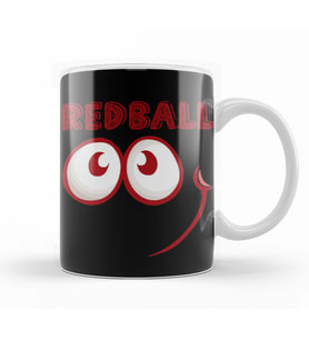 Red Ball 4  Smile Long  Sleeve Kupa Bardak Porselen