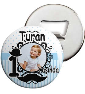 Bıyık Konsept Açacaklı Magnet Kişiye Özel