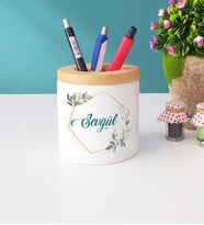 Çiçek Tasarımlı İsme Özel Kalemlik