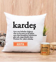 Kardeş Kelime Anlamı Yastık ve Gold Kupa Bardak