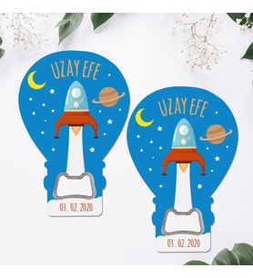 Uzay Temalı Uçan Balon Magnet