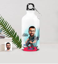 BK Gift Kişiye Özel Bay Gitarist Karikatürlü Metal Suluk 500 Ml 1