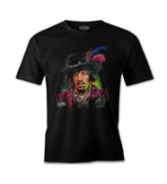 Jimi Hendrix Siyah Erkek Tshirt