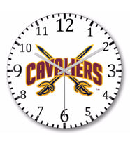 Cleveland Cavaliers  Logo Duvar Saati Bombeli Gercek Cam