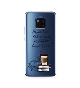 Hayat Bazen Tasarımlı Süper Şeffaf Silikon Telefon Kılıfı Huawei Mate 20 Pro