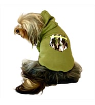 Athletique Green Camouflage Kapşonlu Sweat Köpek Kazağı (Haki-Yeşil)