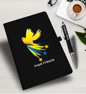 Kişiye Özel Kanarya Figürlü  İsme Özel Defter ve Kalem