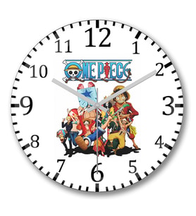 One Piece Duvar Saati Bombeli Gercek Cam