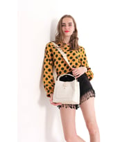 Just Polo Krem Kadın Kilit Detaylı Omuz Çantası 6222098