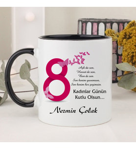 8 Mart Dünya Kadınlar Gününe Özel Kupa (Beyaz)