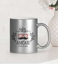 BK Gift Kişiye Özel Yılın En İyi Amcası Gümüş Yaldızlı Kupa Bardak