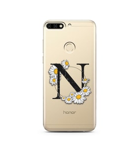 Papatya Harf Tasarım Süper Şeffaf Silikon Telefon Kılıfı Huawei Honor 7c-Y7 (201