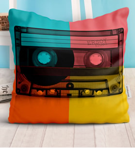 BK Gift Kişiye Özel Retro Kaset  Kırlent Yastık  1