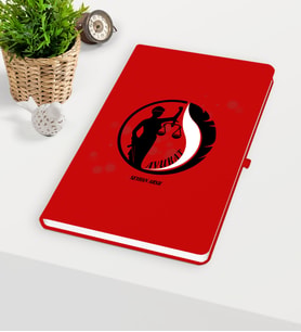 BK Gift Kişiye Özel Avukat Temalı Kırmızı Defter - 14