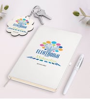 BK Gift Kişiye Özel Elektronik Mühendisi Beyaz Defter Kalem Ve Anahtarlık Hediye Seti-1 (Model 1)