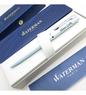 Waterman Allure Pastel Mavi CT Tükenmez Kalem  İsme Özel Kalem  Hediyelik Kalem