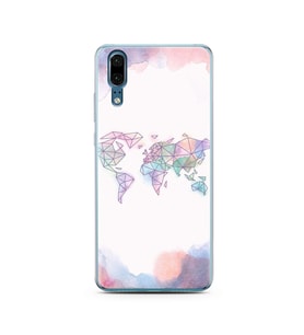 Gökkuşahı Harita Tasarım Süper Şeffaf Silikon Telefon Kılıfı Huawei P20 